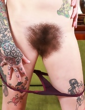 Seductive wife hairy pussy pics with armpit hair licking