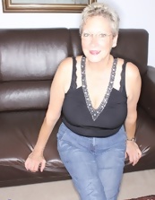 POV fuck porn pics with a short-haired granny slut